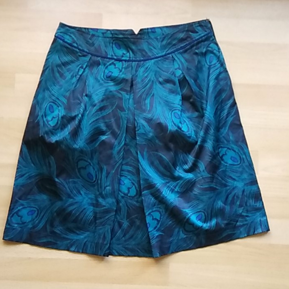 East 5th peacock-print skirt